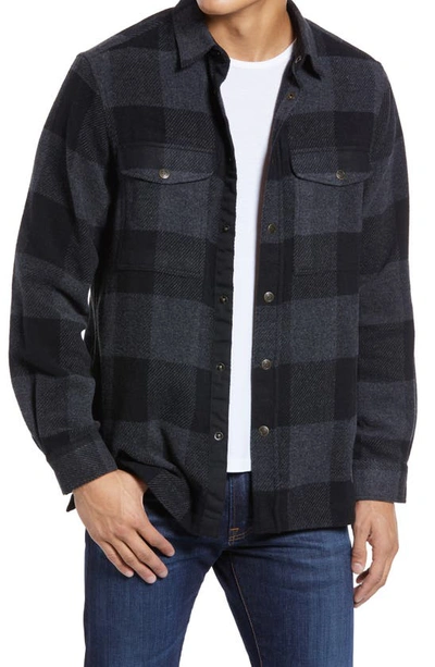 Shop Fjall Raven Canada Buffalo Check Button-up Shirt In Black