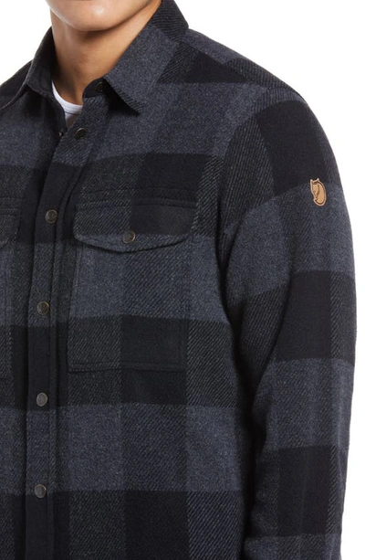 Shop Fjall Raven Canada Buffalo Check Button-up Shirt In Black