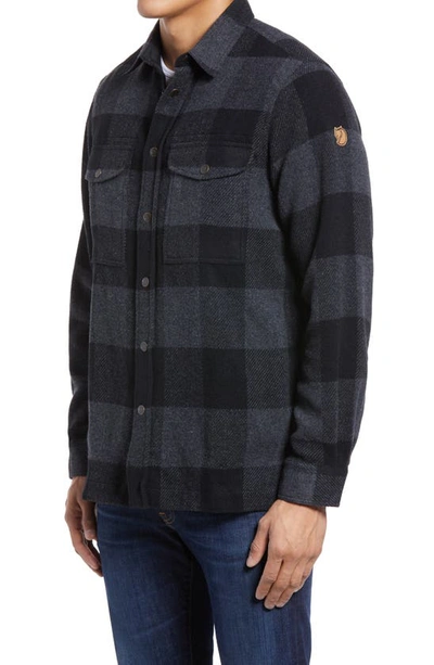 Fjall Raven Canada Buffalo Check Button-up Shirt In Black