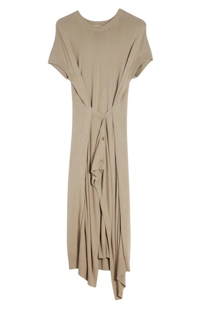 Lemaire Double Layer Midi Sweater Dress In Nude & Neutrals