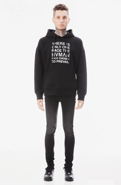 Shop Hvman Graphic Pullover Hoodie In Black