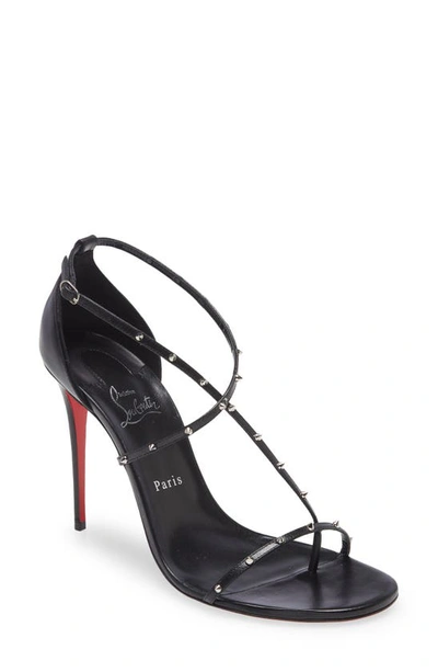 Shop Christian Louboutin Riojana Spikes Sandal In Black