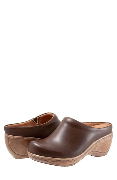 Softwalk Madison Clog In Dark Brown