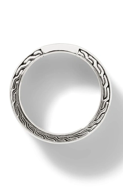 Shop John Hardy Classic Chain Hammered Band Ring In Silver