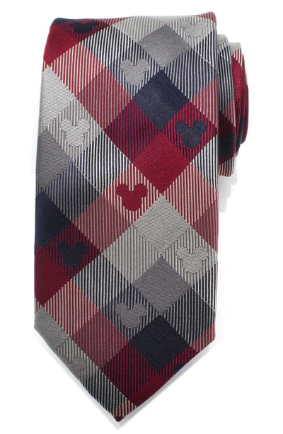 Shop Cufflinks, Inc Plaid Mickey Mouse Silk Tie In Multi