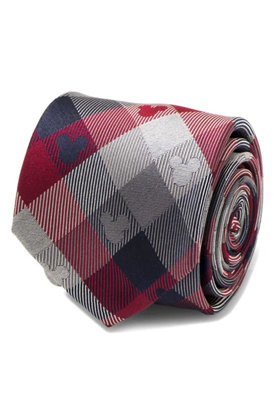 Shop Cufflinks, Inc Plaid Mickey Mouse Silk Tie In Multi