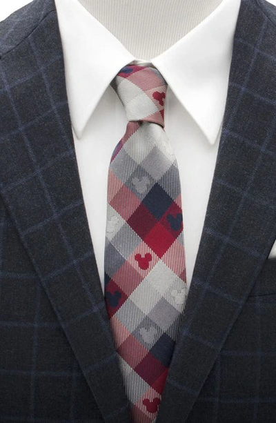 Cufflinks, Inc Plaid Mickey Mouse Silk Tie In Multi