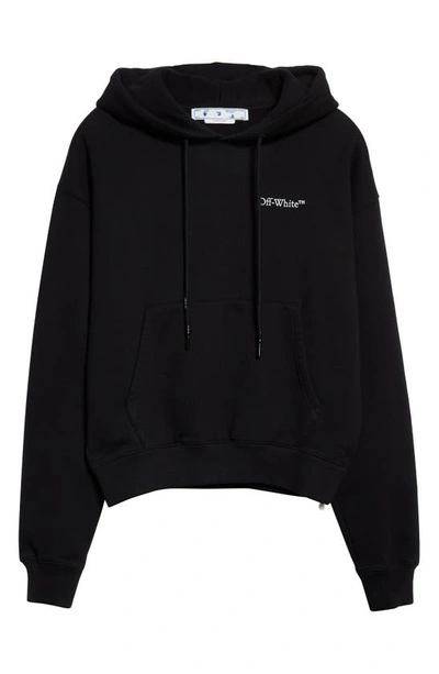 Shop Off-white Caravaggio Crowning Over Cotton Graphic Hoodie In Black White
