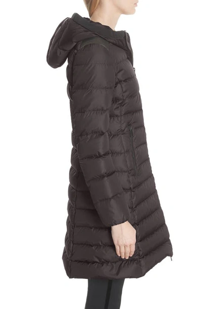 Shop Moncler Taleve Hooded Quilted Down Coat In Grey