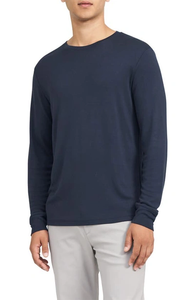 Shop Theory Essential Anemone Long Sleeve T-shirt In Baltic
