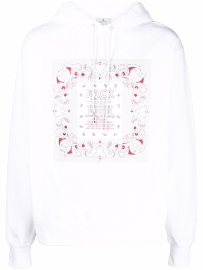 Shop Etro Back To The Future Cotton Hoodie In White