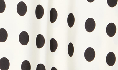 Shop Renee C Polka Dot Satin Midi Skirt In Ivory