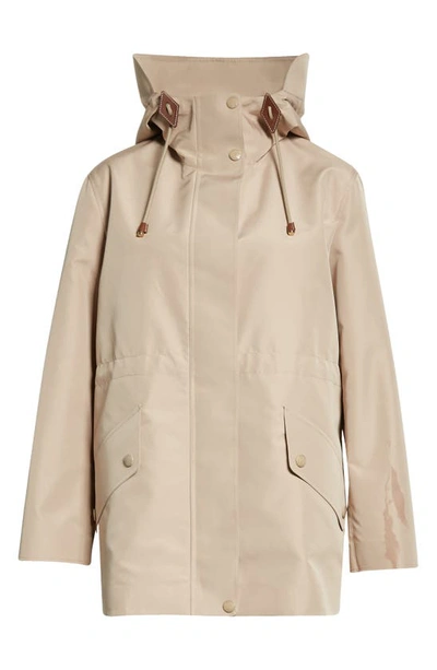 Shop Burberry Lightweight Hooded Jacket In Soft Fawn