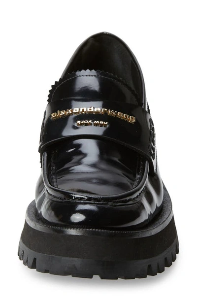 Shop Alexander Wang Carter Lug Sole Loafer In Black