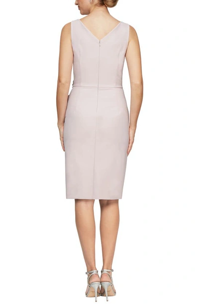 Alex Evenings Side Ruched Cocktail Dress In Blush