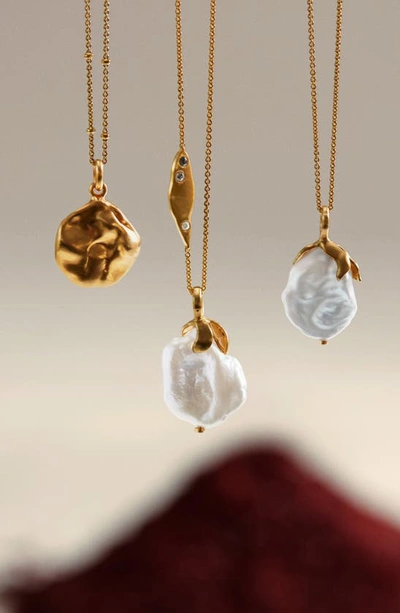Monica Vinader Keshi Pearl Necklace Enhancer In Gp