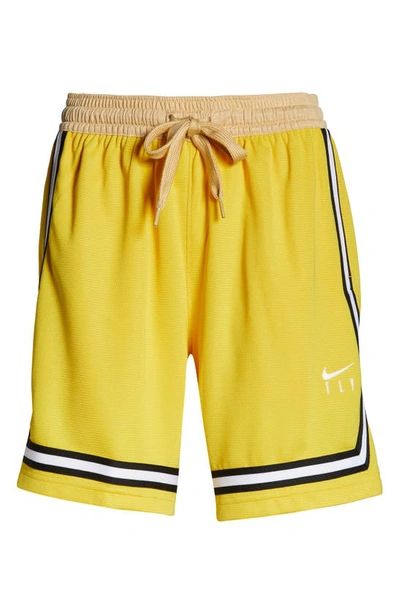 Shop Nike Dri-fit Fly Crossover Basketball Shorts In Vivid Sulfur/ White