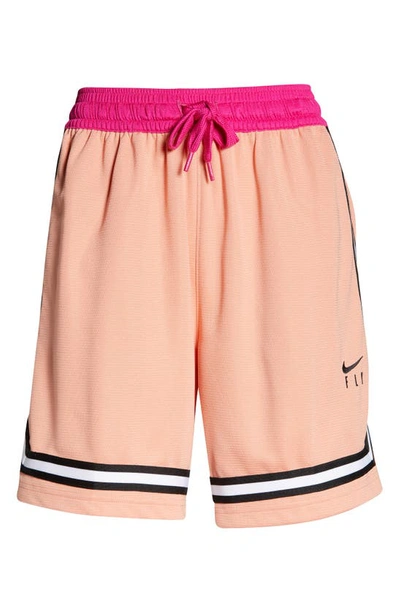 Shop Nike Dri-fit Fly Crossover Basketball Shorts In Madder Root/ Black