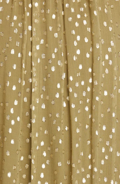 Shop Zimmermann Ruffle Long Sleeve Silk Blend Fil Coupé Wrap Dress In Khaki