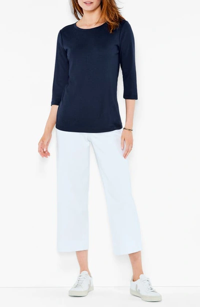 Shop Nzt Nic And Zoe Nzt By Nic+zoe Boatneck T-shirt In Dark Indigo