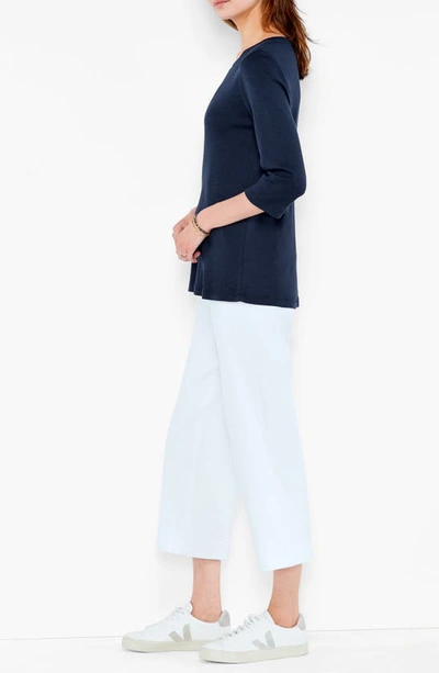 Nzt Nic And Zoe Boatneck T-shirt In Dark Indigo