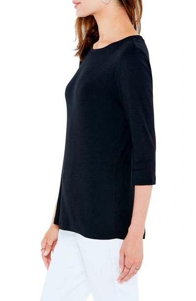 Nzt Nic And Zoe Boatneck T-shirt In Black Onyx