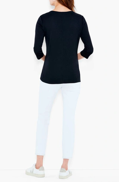 Nzt Nic And Zoe Boatneck T-shirt In Black Onyx