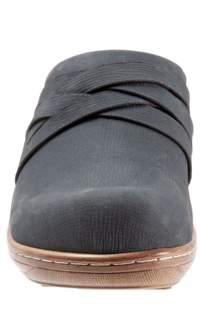 Shop Softwalk Mackay Leather Clog In Denim Nubuck