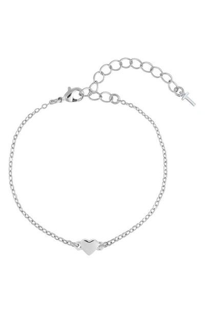 Shop Ted Baker Harsaa Tiny Heart Bracelet In Silver Tone