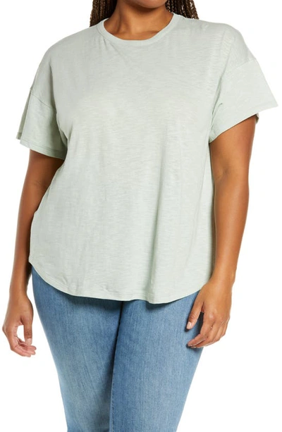 Shop Madewell Sorrel Whisper Ringer T-shirt In Sage Mist