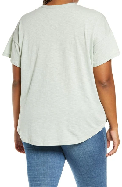 Shop Madewell Sorrel Whisper Ringer T-shirt In Sage Mist