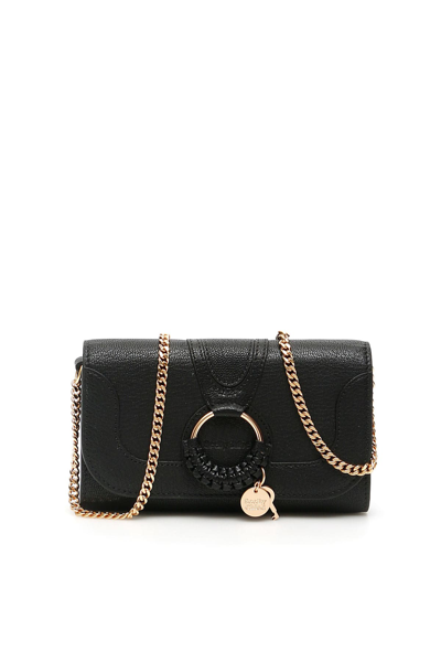 Shop See By Chloé Hana Long Wallet Chain Mini Bag In Black