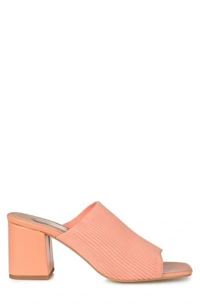 Journee Collection Lorenna Block Heel Mule In Coral