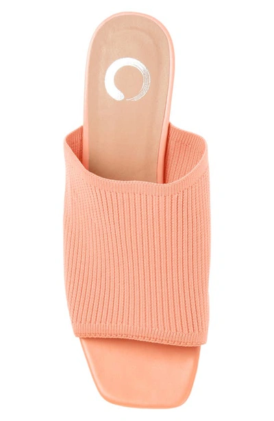 Journee Collection Lorenna Block Heel Mule In Coral