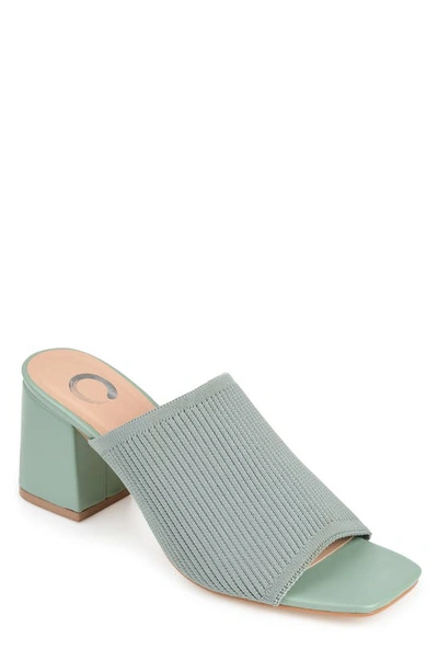 Journee Collection Lorenna Block Heel Mule In Green