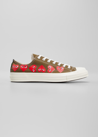 Comme Des Garçons Comme Des Garcons X Converse Chuck Taylor Multi Heart Low Top Sneakers In Khaki | ModeSens