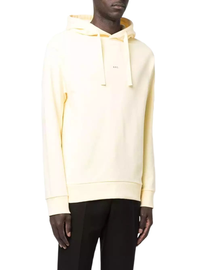 Shop Apc A.p.c. Men's Yellow Cotton Sweatshirt