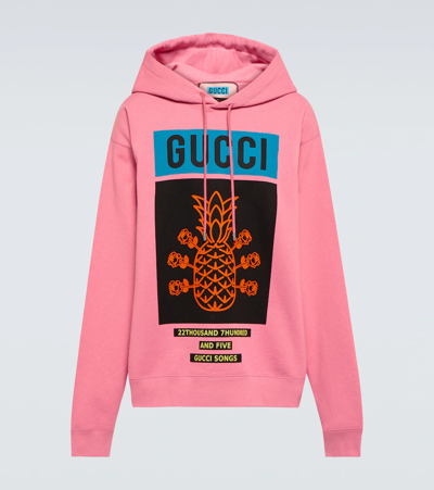 Shop Gucci Gg Logo Hoodie In Pink Lady/mc