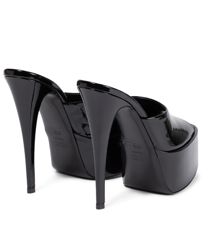 Shop Paris Texas Marina Patent Leather Sandals In Black