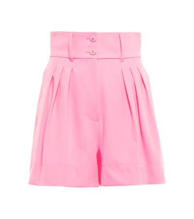 Shop Dolce & Gabbana High-rise Pleated Shorts In Rosa 2