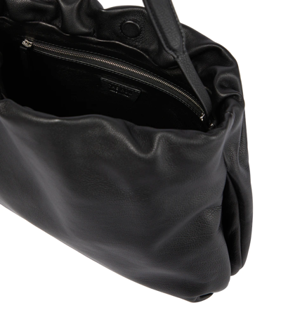 Shop The Row Bourse Small Leather Shoulder Bag In Black Pld