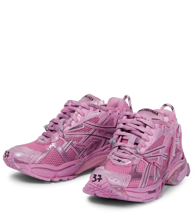 Shop Balenciaga Runner Sneakers In Pink