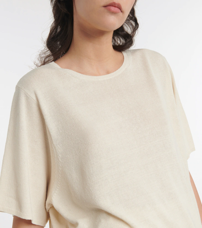 Shop Totême Silk Jersey T-shirt In Dessert