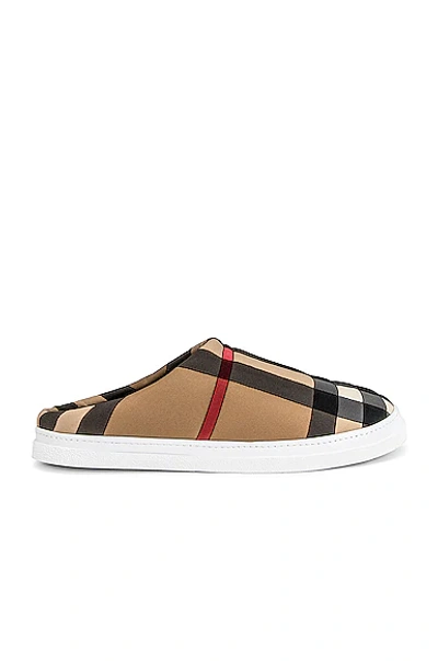 Shop Burberry Homie Slippers In Archive Beige