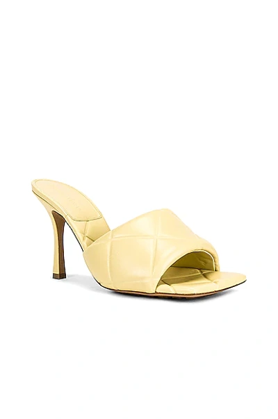 Shop Bottega Veneta Rubber Lido Mule Sandals In Moonbeam