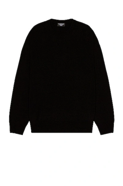 Shop Balenciaga Cashmere Knit Sweater In Black