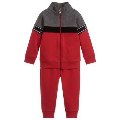 Moncler Baby Boys Cotton Tracksuit In Red | ModeSens
