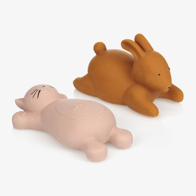 Shop Liewood Rubber Bath Toys (2 Pack) In Pink