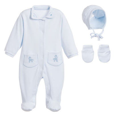 Shop Sofija Boys Pale Blue Babysuit Gift Set
