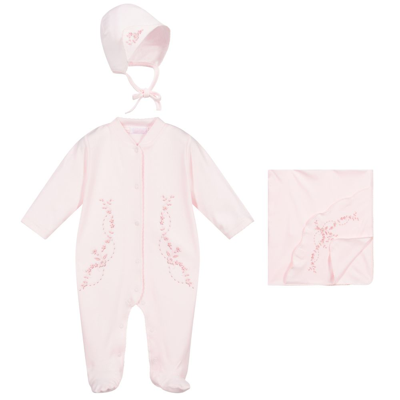 Shop Sofija Girls Pink Cotton Babysuit Gift Set